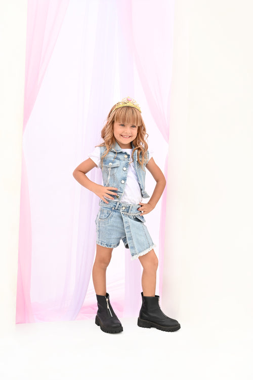 SHINY PRINCESS DENIM VEST